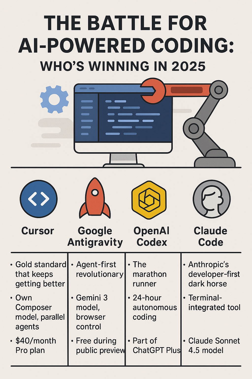 The Battle for AI-Powered Coding: Who's Winning in 2025